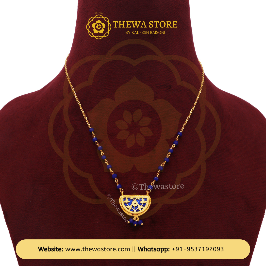 Thewa art amethyst Pendant