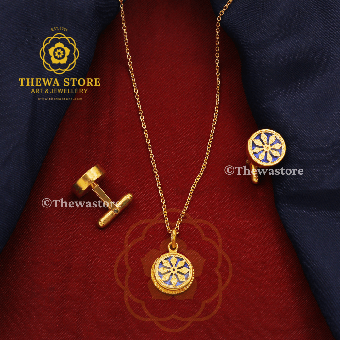 Karna Combo Pendant + Cufflinks - ThewaStore