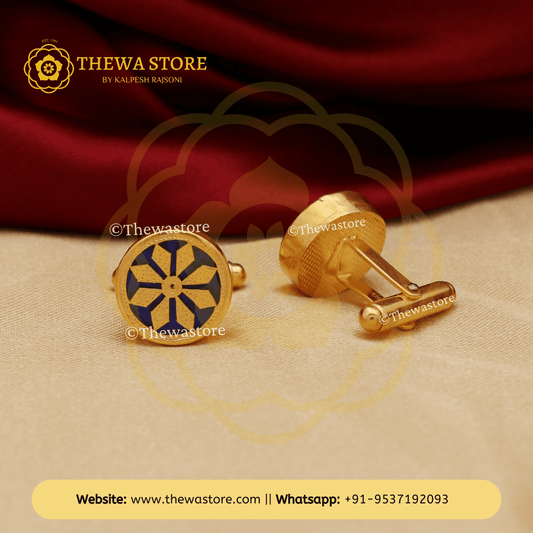 Thewa Jewellery Desinger Sun Rays Cufflinks for Men - ThewaStore