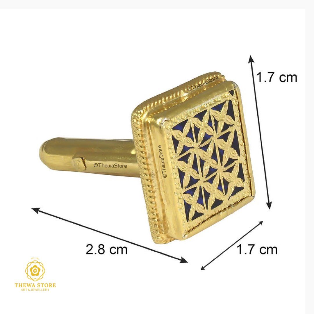 Thewa Jewellery  Square Checks  Cufflinks for Men - ThewaStore