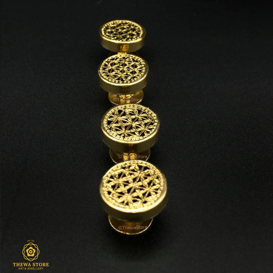 Thewa Jewellery Checks Kurta / Shirt  Buttons - ThewaStore