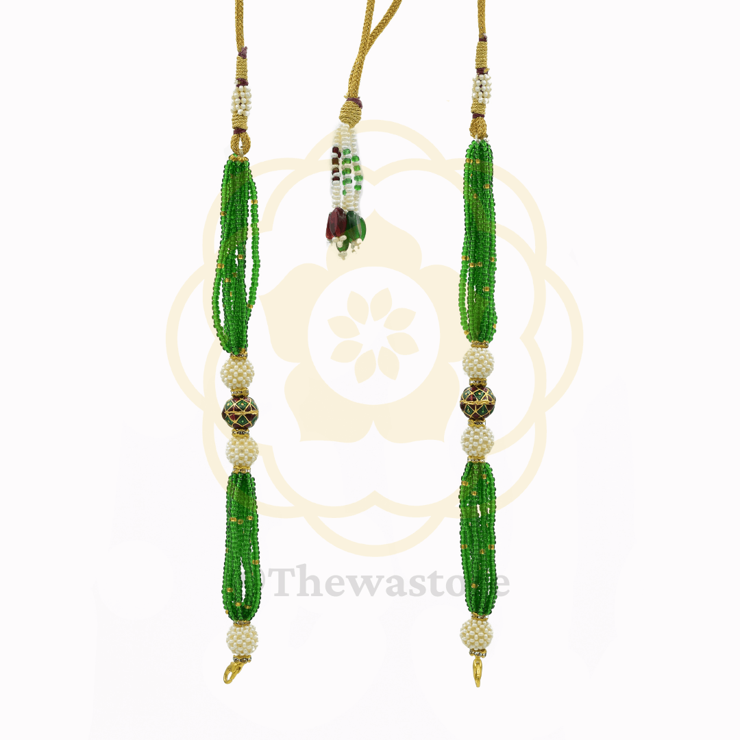 Green Moti with Designer Beads - ThewaStore