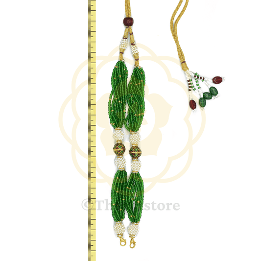 Green Moti with Designer Beads - ThewaStore
