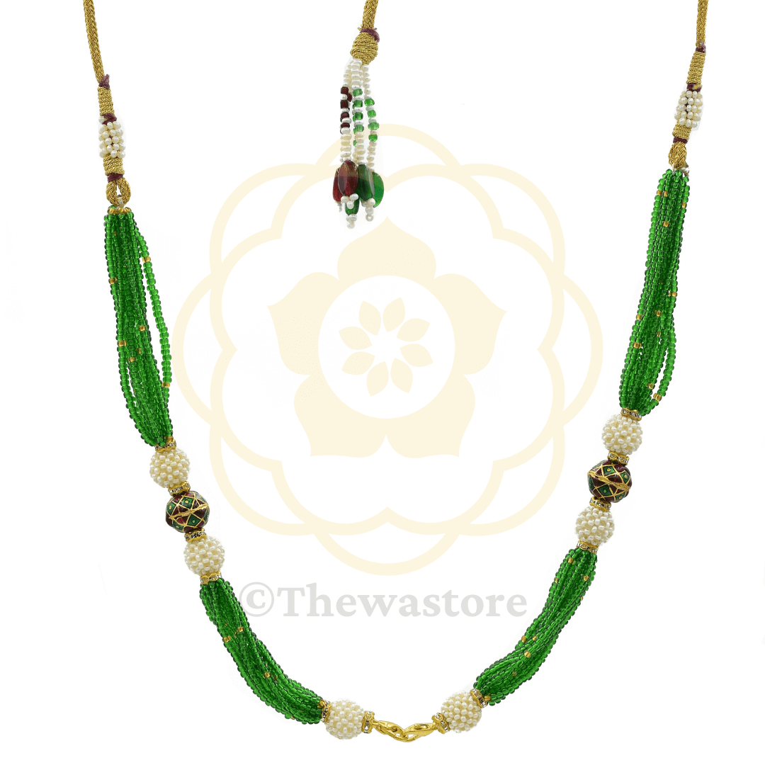 Green Moti with Designer Beads - ThewaStore