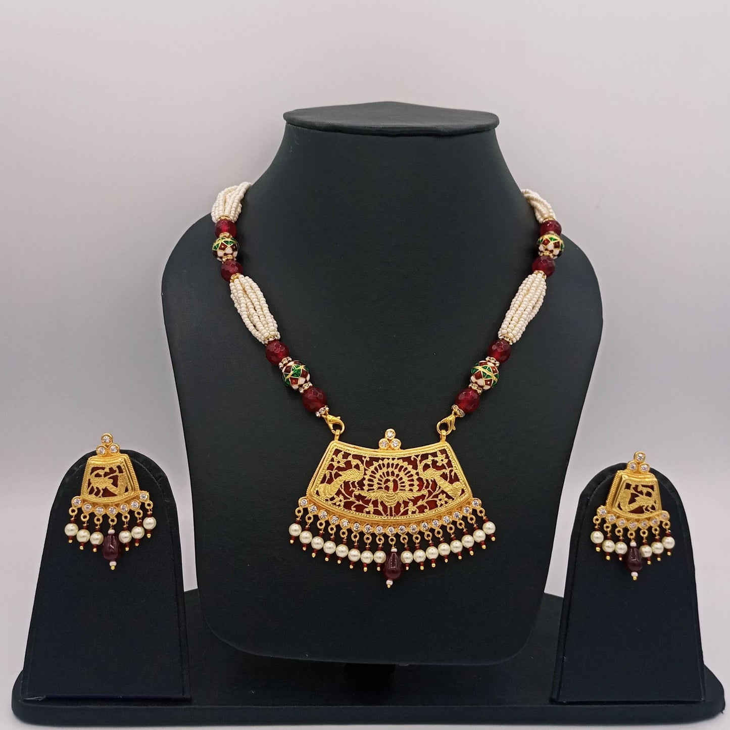 Original Art of thewa Dancing Peacock 🦚 Necklace - ThewaStore