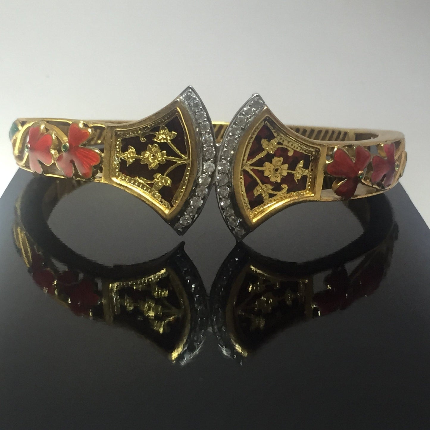 Thewa Jewellery Meenakari Bangle - ThewaStore
