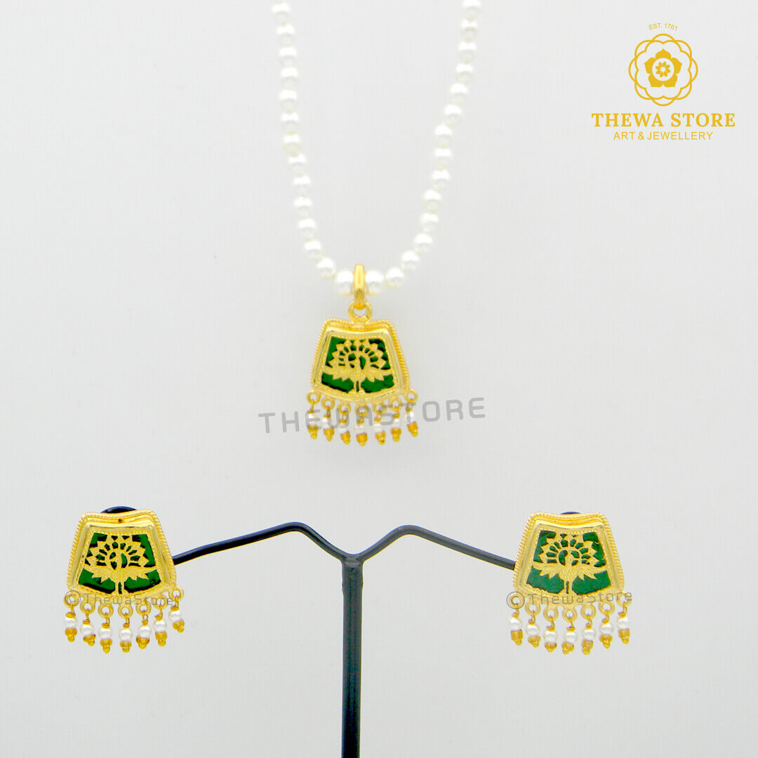 Original Thewa Art Jewellery Esma Dancing Peocock Necklace - ThewaStore
