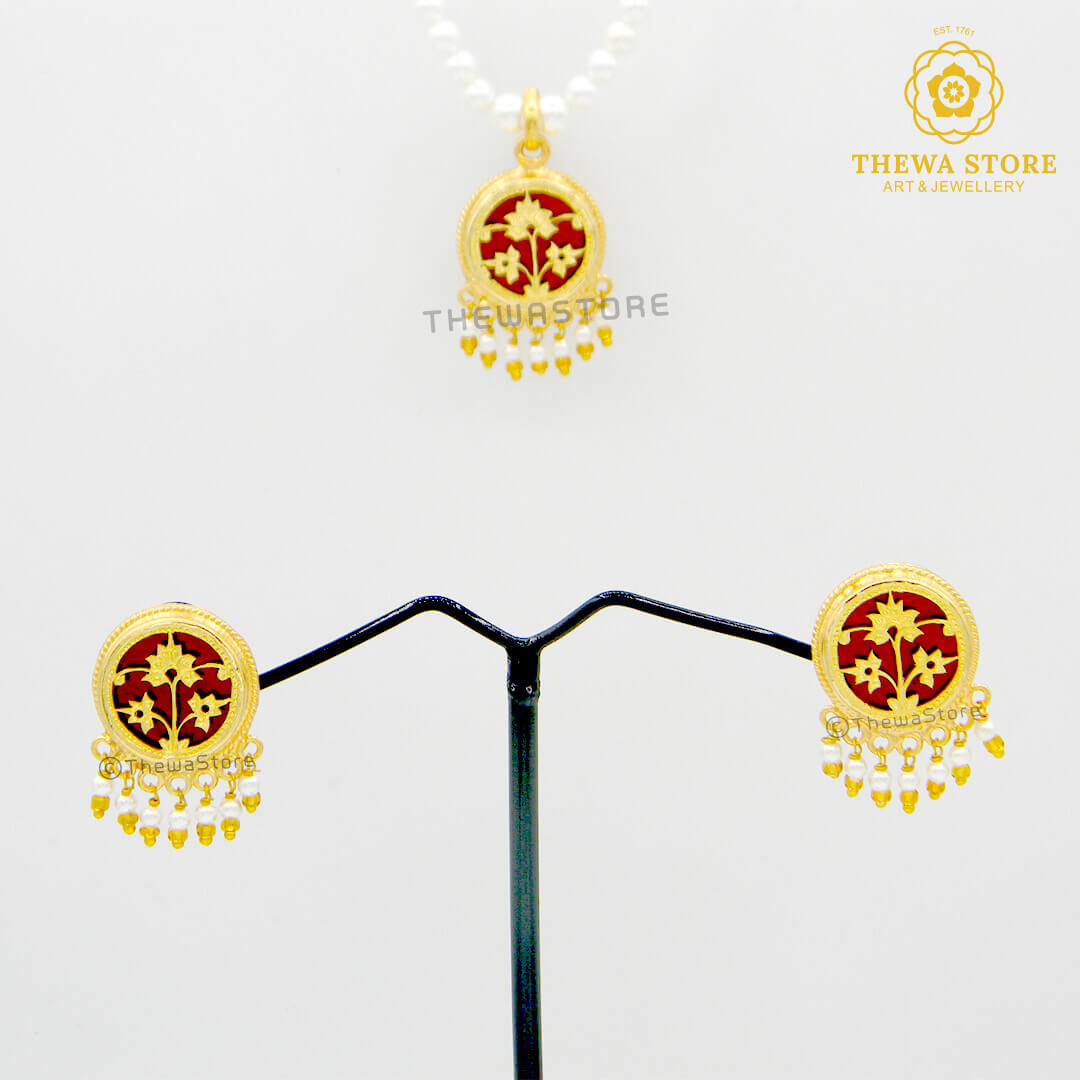 Original Thewa Art Jewellery Esma Flower Necklace - ThewaStore