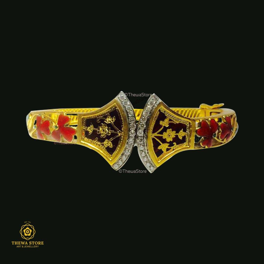 Thewa Jewellery Meenakari Bangle - ThewaStore