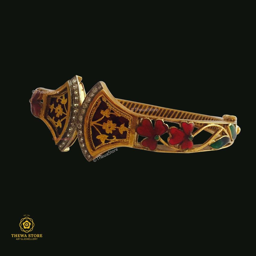 Thewa Jewellery Meenakari Bangle - ThewaStore