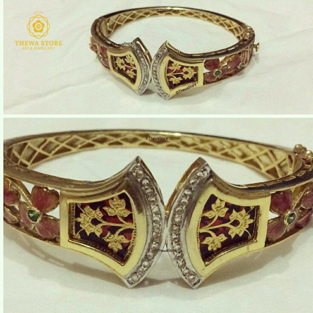 Thewa Jewellery Meenakari Bangle - ThewaStore