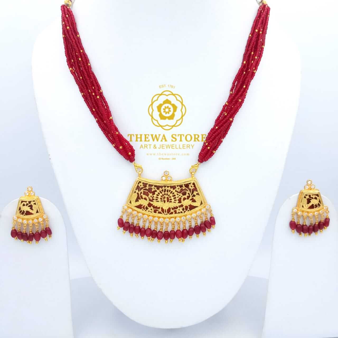 Original Art of thewa Dancing Peacock 🦚 Necklace - ThewaStore