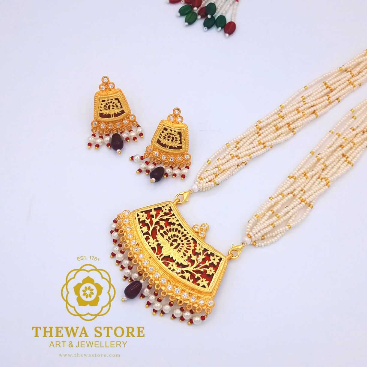 Original Art of thewa Dancing Peacock 🦚 Necklace - ThewaStore