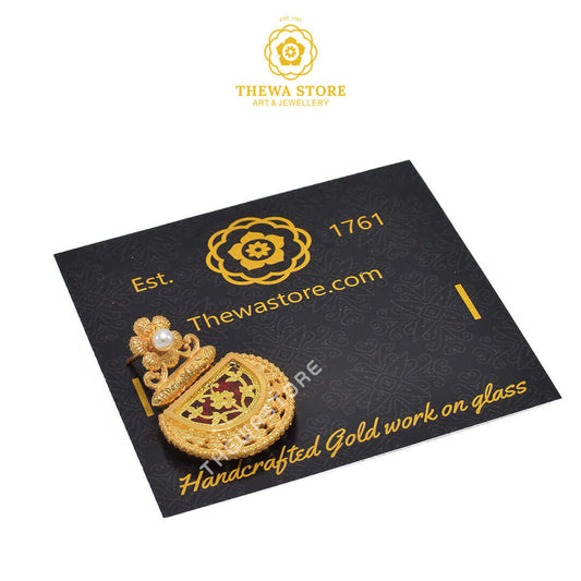 Sparsh D-Shape Thewa Art Earrings 1