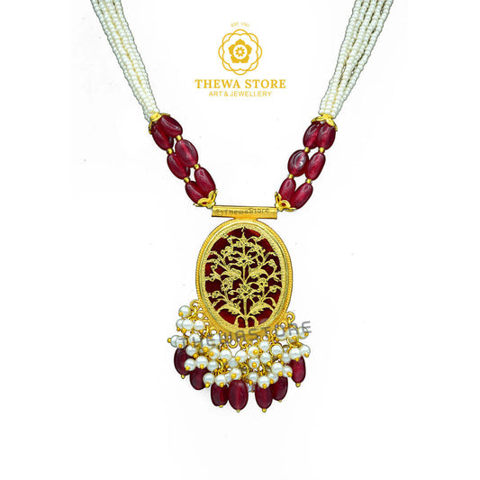 Thewa Jewellery Esma oval Necklace - ThewaStore