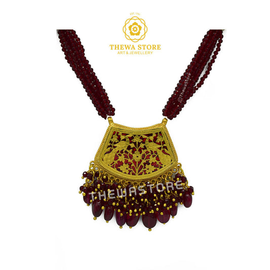 Art of thewa Jewellery Double Peacock 🦚 Necklace - ThewaStore