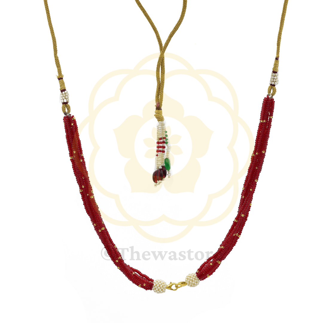 Red Chid with Moti Necklace - ThewaStore