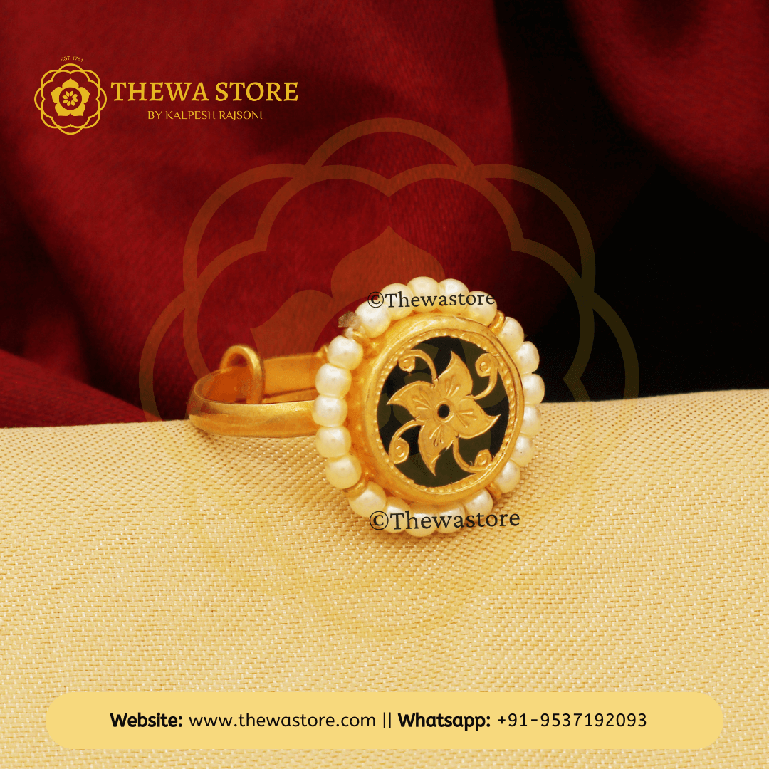 Lotus Thewa Art Jewellery Ring