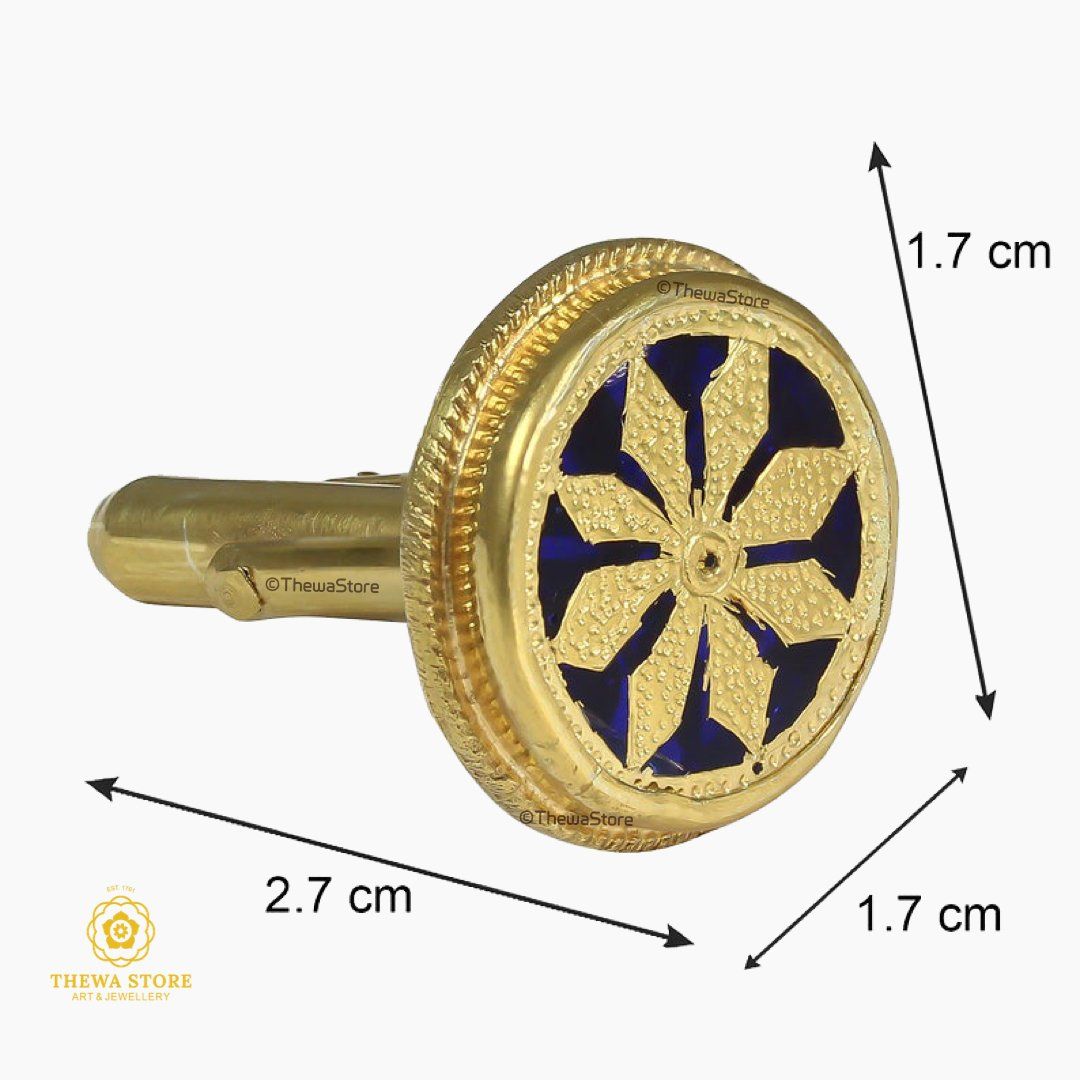 Thewa Jewellery Desinger Sun Rays Cufflinks for Men - ThewaStore
