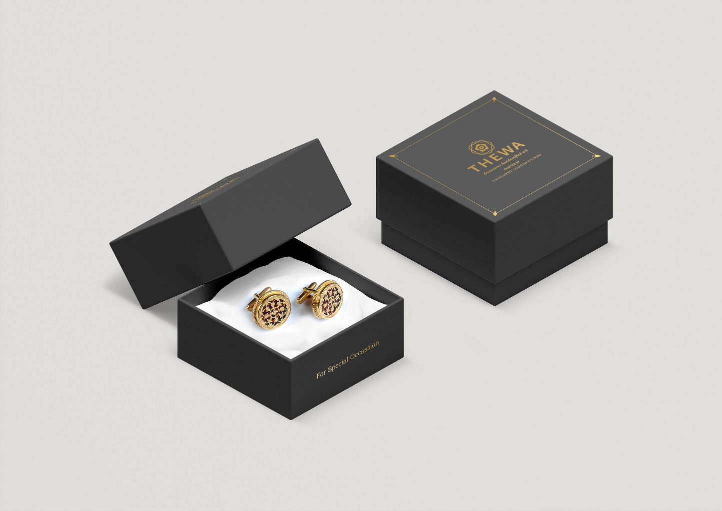 Thewa Jewellery Desinger Sun Rays Cufflinks for Men - ThewaStore