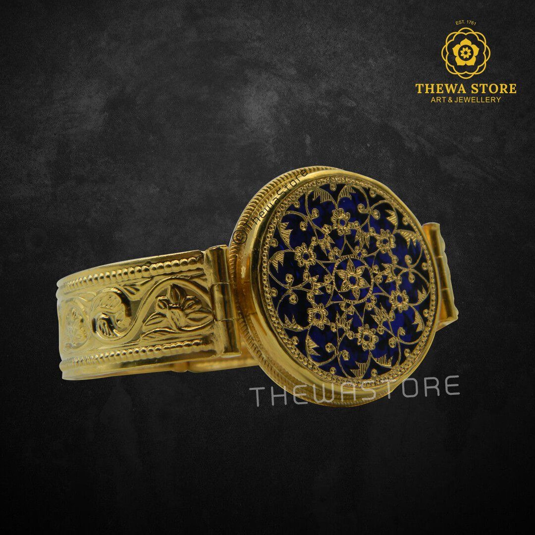 Original Thewa Art Floral Bangle / Kada - ThewaStore