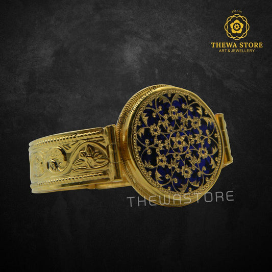 Original Thewa Art Floral Bangle /  Kada - ThewaStore