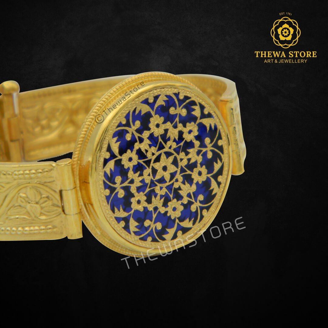 Original Thewa Art Floral Bangle / Kada - ThewaStore