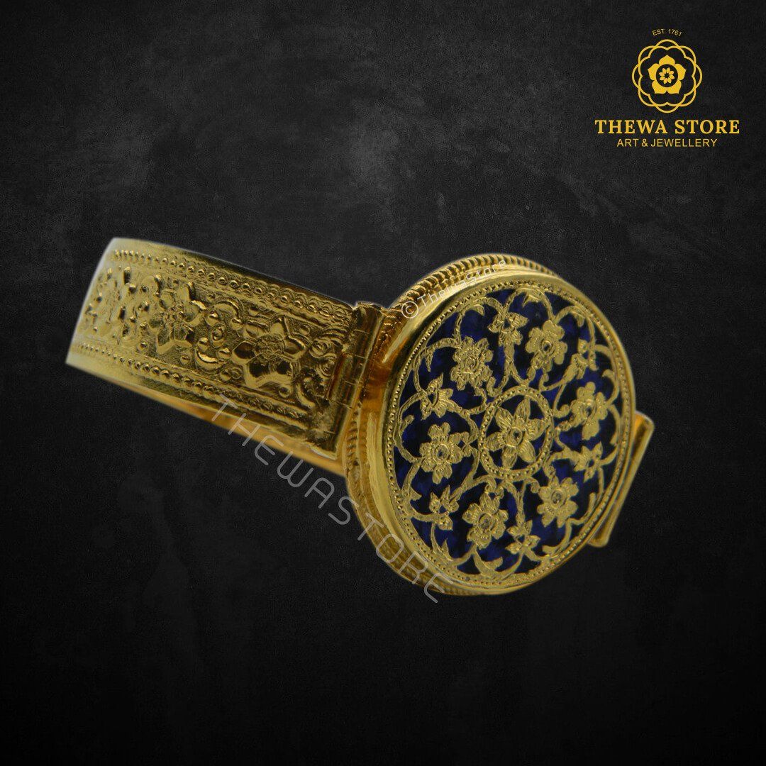 Original Thewa Art Floral Bangle / Kada - ThewaStore