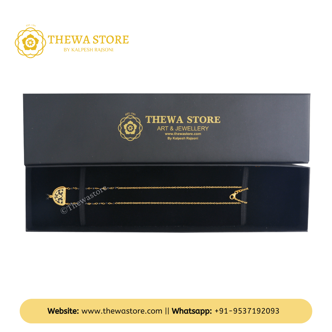 Thewa Jewellery D-Shape Mangal Sutra - ThewaStore