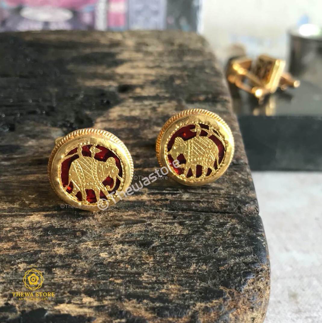 Thewa Jewellery Elephant Cufflinks for Men - ThewaStore