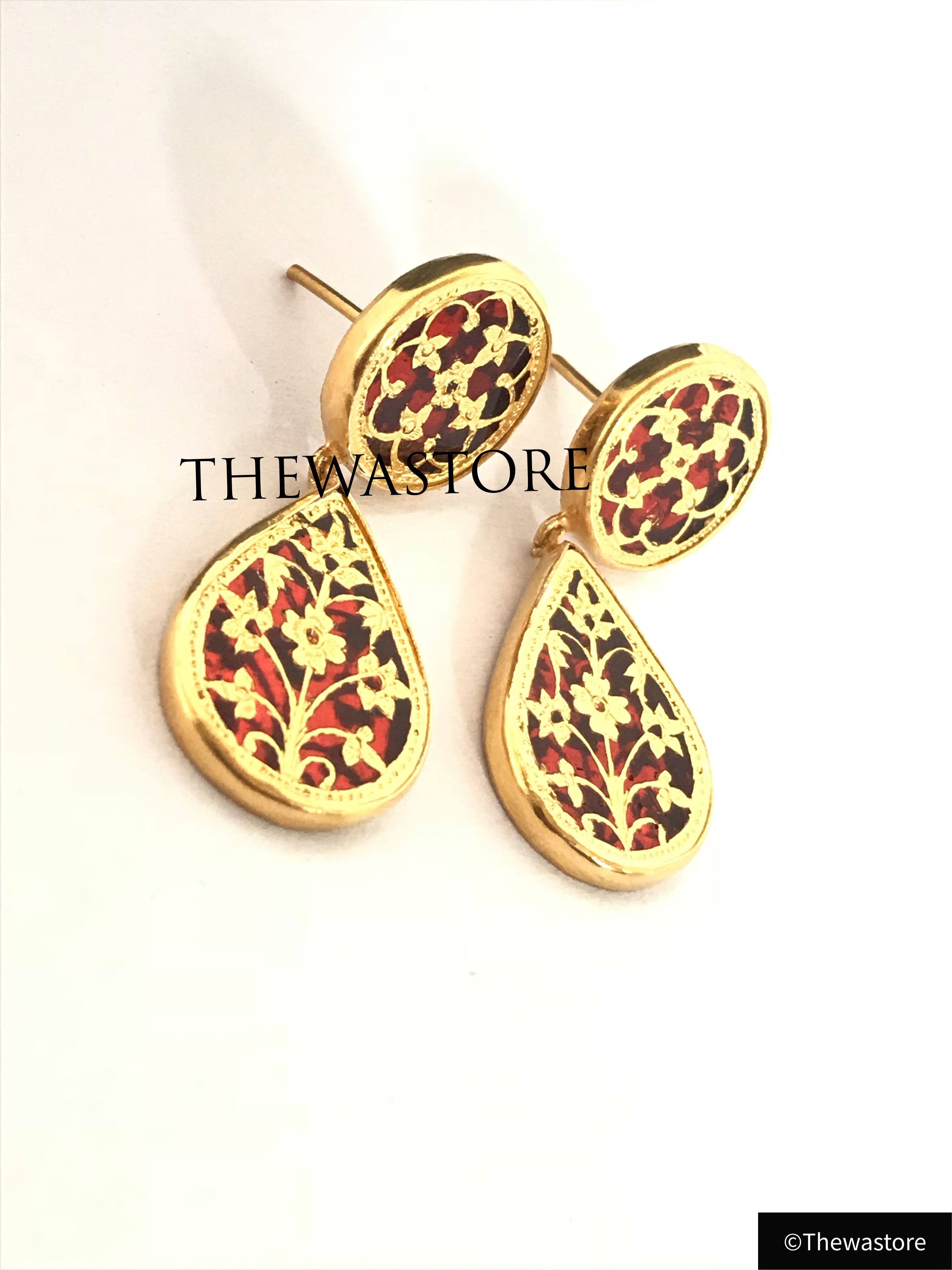 Large Gold Triangle Earrings Big Drop Dangle Long Chunky Fashion Statement  Boho | eBay