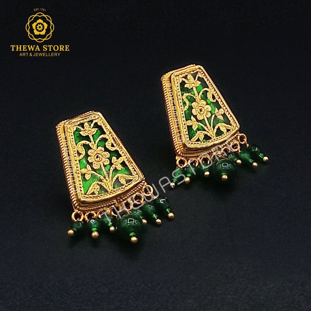 Thewa Jewellery Long Pharsa Earrrnings - ThewaStore