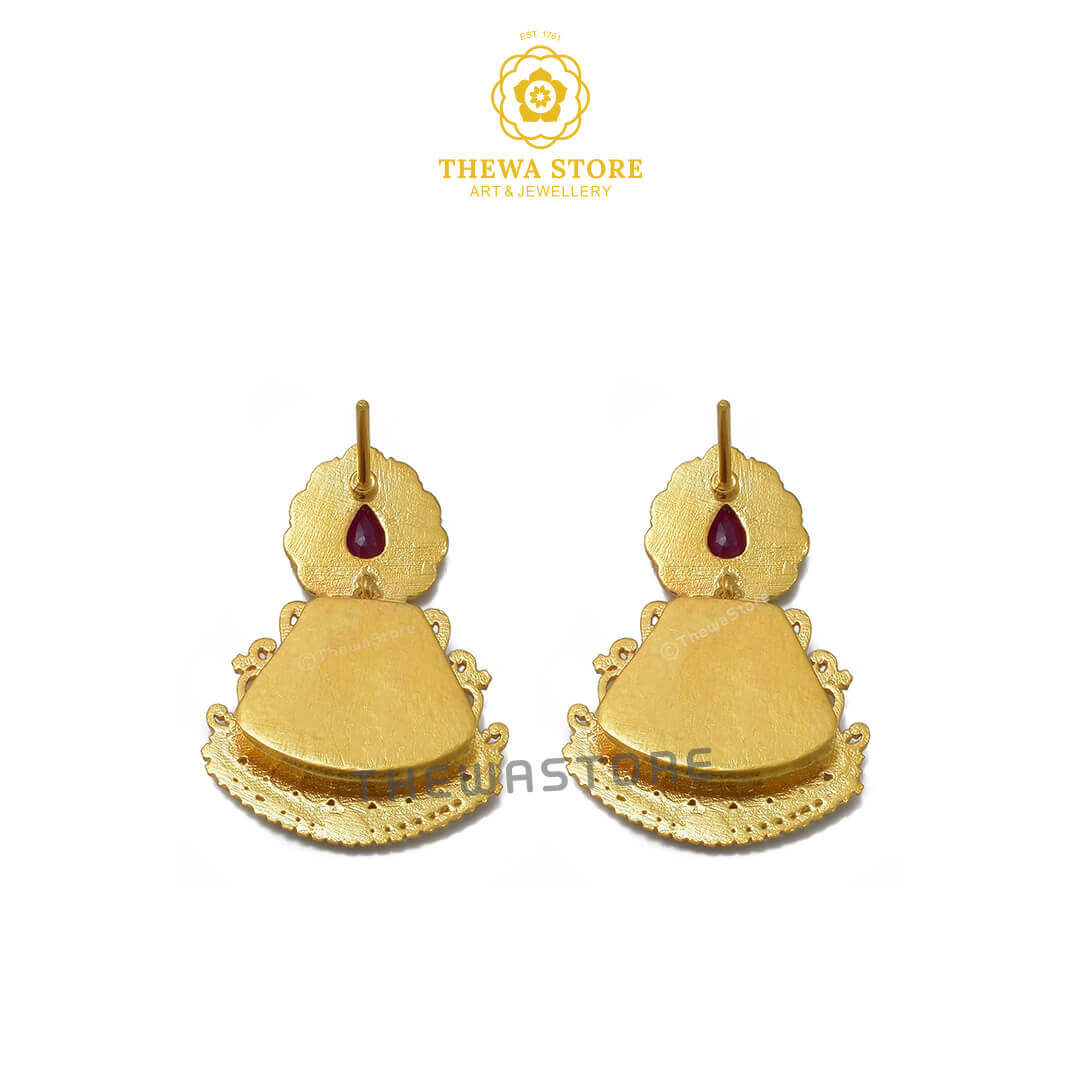 Sparsh Thewa Jewellery Pharsa Earrings - ThewaStore