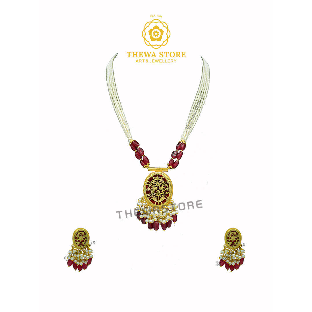 Thewa Jewellery Esma oval Necklace - ThewaStore