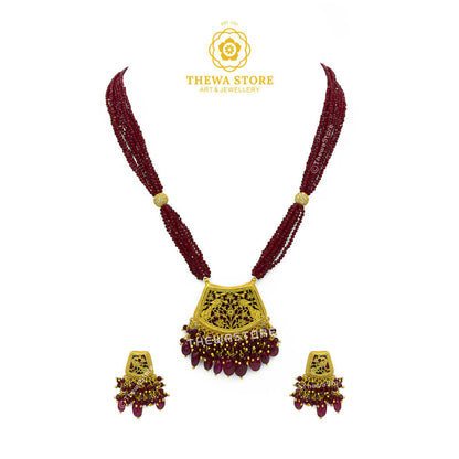 Art of thewa Jewellery  Double Peacock 🦚 Necklace - ThewaStore