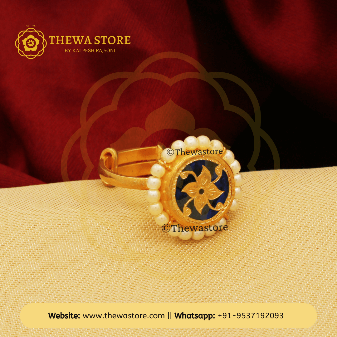 Lotus Thewa Art Jewellery Ring - ThewaStore
