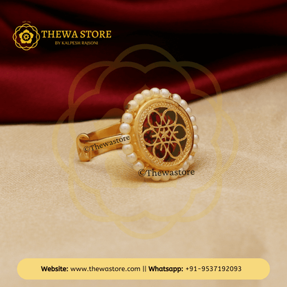 Thewa Art Jewellery Anika Pearl Ring - ThewaStore