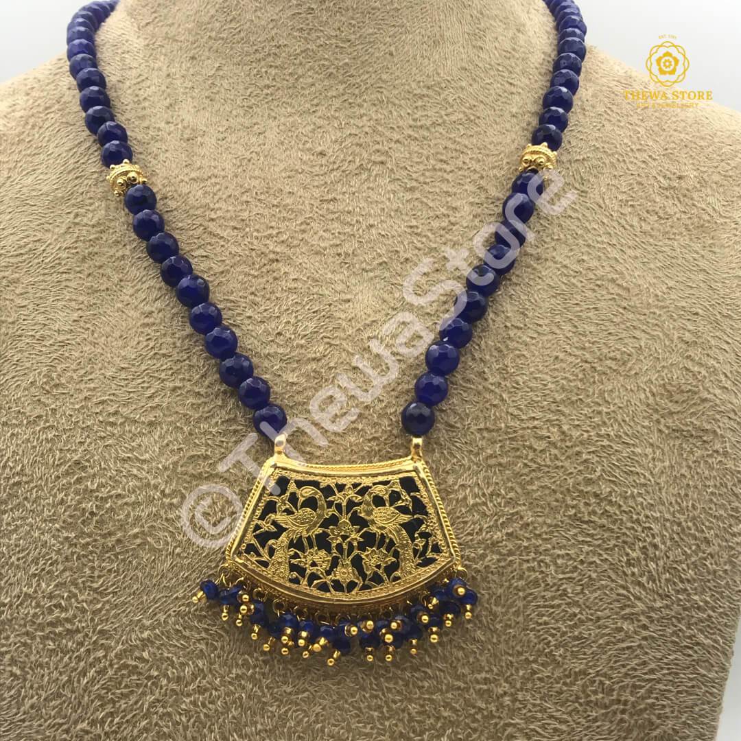 Original Thewa Jewellery  Pankhi Two Peacock Designer  Necklace - ThewaStore